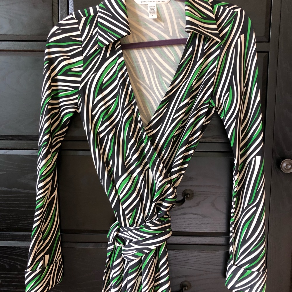 Diane Von Furstenberg Long Sleeve Wrap Dress
